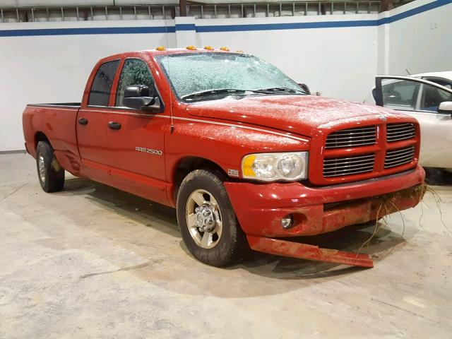 3D7KR28D55G775050 - 2005 DODGE RAM 2500 S RED photo 1