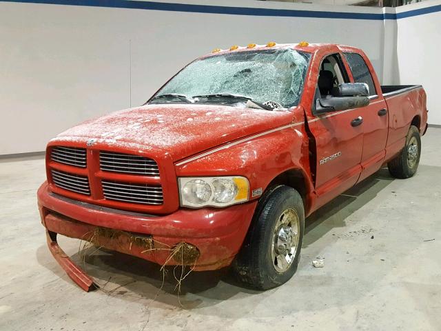 3D7KR28D55G775050 - 2005 DODGE RAM 2500 S RED photo 2