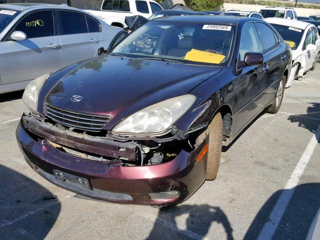 JTHBA30G645025724 - 2004 LEXUS ES 330 BURGUNDY photo 2