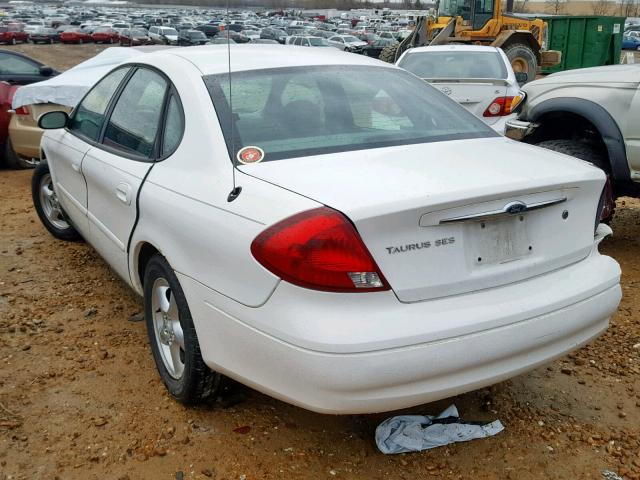 1FAFP55203A222801 - 2003 FORD TAURUS SES WHITE photo 3