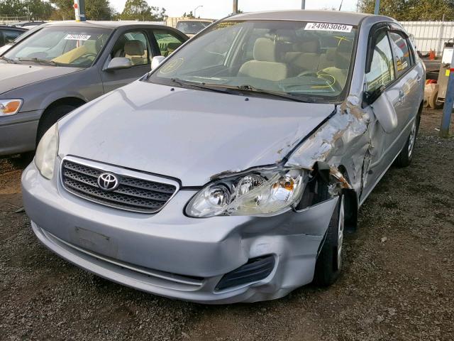 1NXBR32E26Z644301 - 2006 TOYOTA COROLLA CE SILVER photo 2