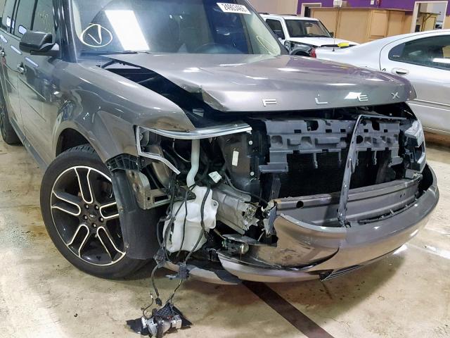 2FMHK6D87EBD07408 - 2014 FORD FLEX LIMIT GRAY photo 9