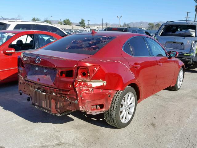 JTHBF5C22A5128616 - 2010 LEXUS IS 250 RED photo 4