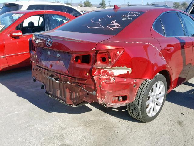 JTHBF5C22A5128616 - 2010 LEXUS IS 250 RED photo 9