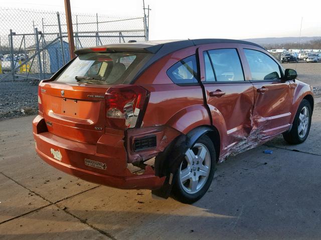 1B3HB48C89D164199 - 2009 DODGE CALIBER SX ORANGE photo 4