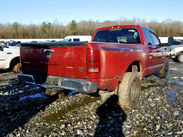 3D7ML48C66G140837 - 2006 DODGE RAM 3500 S RED photo 4