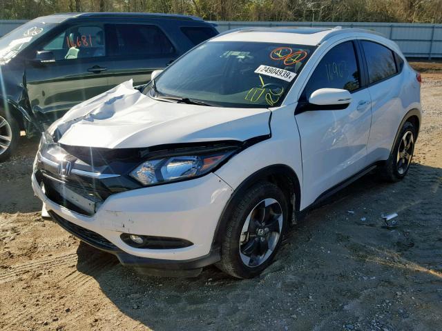 3CZRU5H77JM705235 - 2018 HONDA HR-V EXL WHITE photo 2