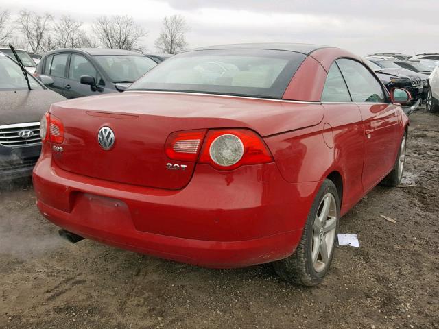 WVWDA71FX7V028489 - 2007 VOLKSWAGEN EOS 2.0T S RED photo 4