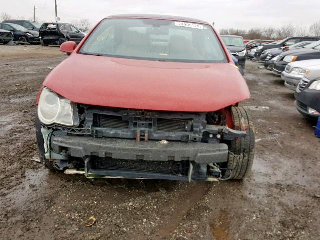 WVWDA71FX7V028489 - 2007 VOLKSWAGEN EOS 2.0T S RED photo 9