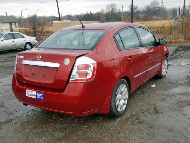 3N1AB6AP1AL654817 - 2010 NISSAN SENTRA 2.0 RED photo 4