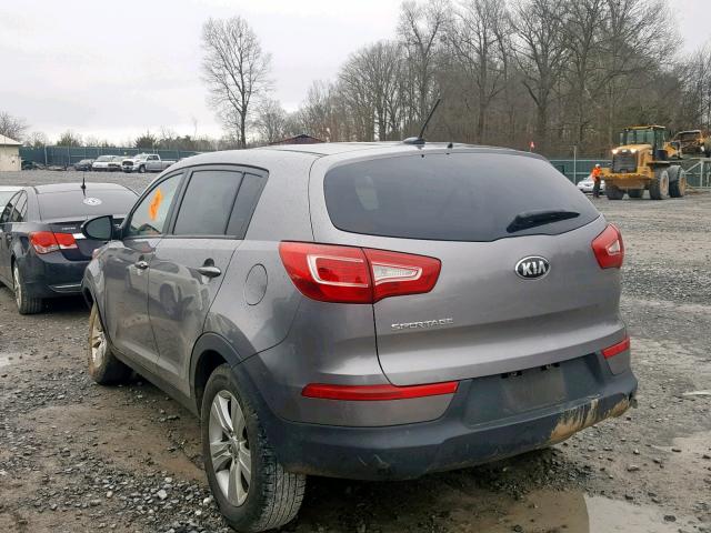 KNDPB3A24D7472208 - 2013 KIA SPORTAGE B GRAY photo 3