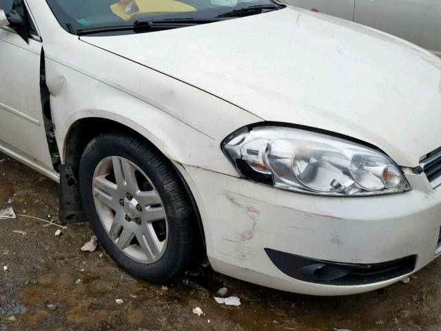 2G1WU583689238858 - 2008 CHEVROLET IMPALA LTZ WHITE photo 9