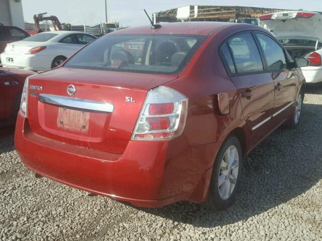 3N1AB6AP9AL725536 - 2010 NISSAN SENTRA 2.0 RED photo 4