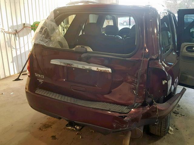 5GADT13S872214780 - 2007 BUICK RAINIER CX MAROON photo 9