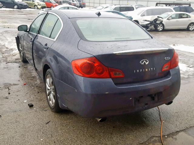 JNKBV61F58M278928 - 2008 INFINITI G35 BLUE photo 3