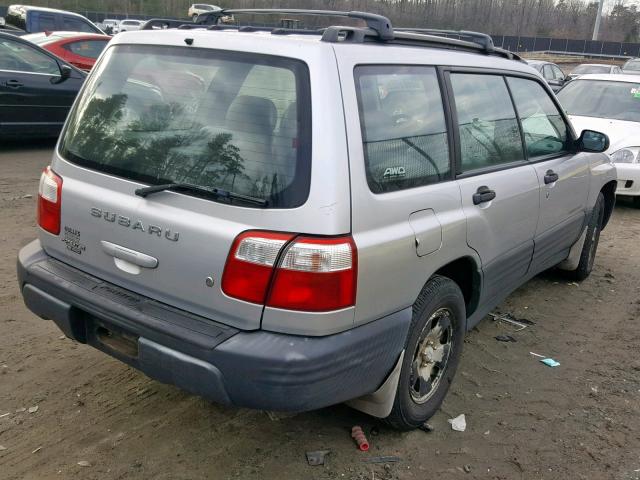 JF1SF63562G709131 - 2002 SUBARU FORESTER L SILVER photo 4