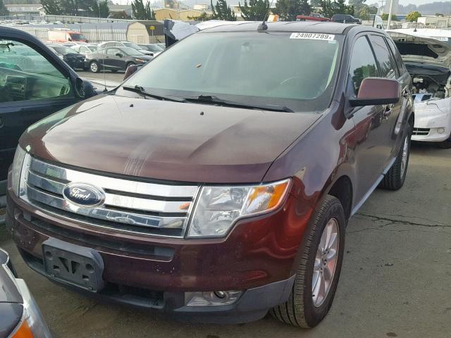 2FMDK3JC4ABB07506 - 2010 FORD EDGE SEL BURGUNDY photo 2