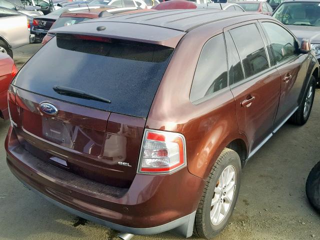 2FMDK3JC4ABB07506 - 2010 FORD EDGE SEL BURGUNDY photo 4