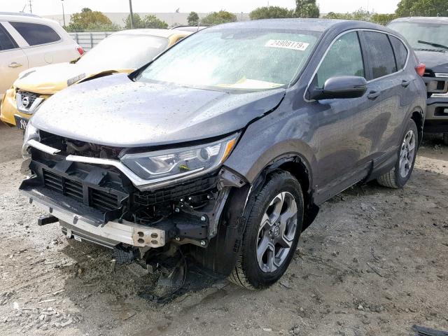 7FARW1H84HE006388 - 2017 HONDA CR-V EXL GRAY photo 2