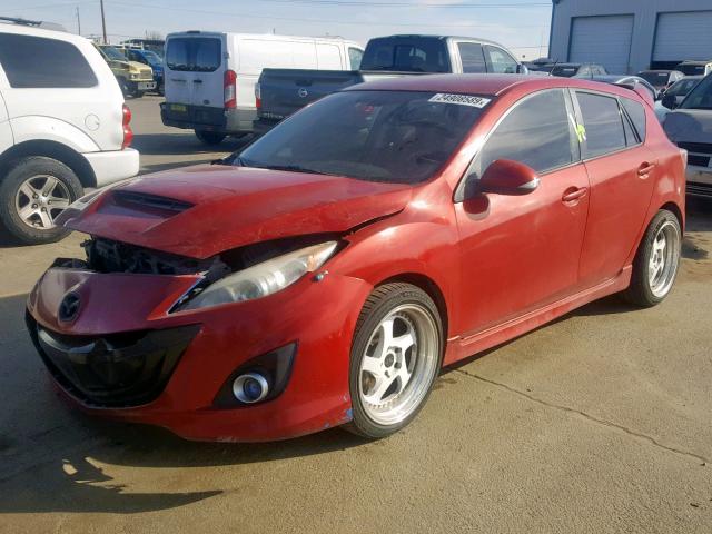 JM1BL1H46A1316530 - 2010 MAZDA SPEED 3 RED photo 2