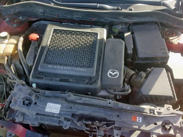 JM1BL1H46A1316530 - 2010 MAZDA SPEED 3 RED photo 7
