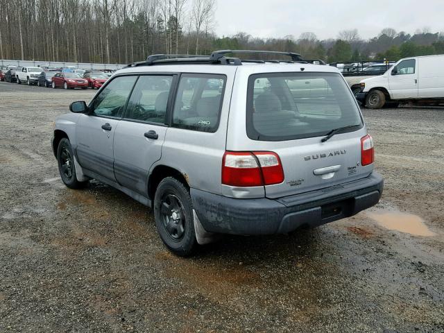 JF1SF63542H745068 - 2002 SUBARU FORESTER L SILVER photo 3