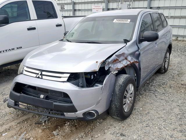 JA4AD2A35FZ013323 - 2015 MITSUBISHI OUTLANDER SILVER photo 2