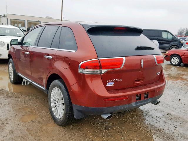 2LMDJ6JK7FBL32378 - 2015 LINCOLN MKX ORANGE photo 3