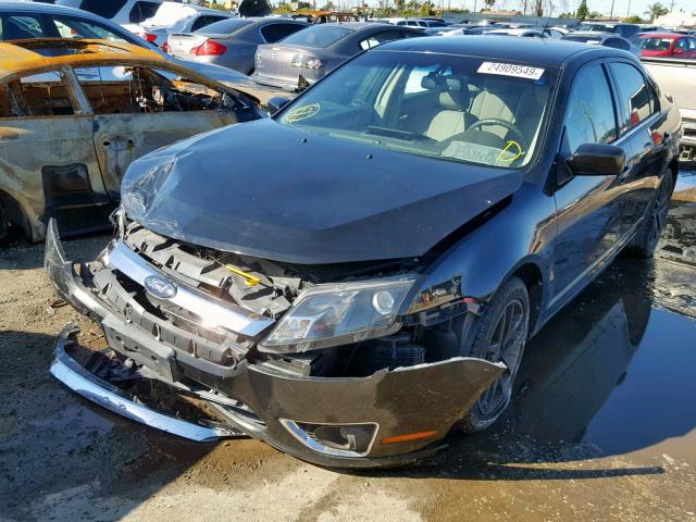 3FAHP0JA7AR241566 - 2010 FORD FUSION SEL BLACK photo 2