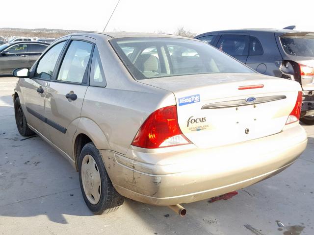 1FAFP33P42W293374 - 2002 FORD FOCUS LX GOLD photo 3