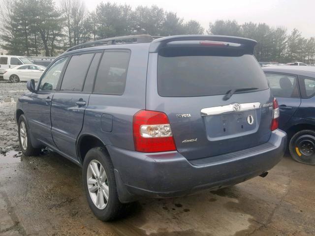 JTEEW21A860005328 - 2006 TOYOTA HIGHLANDER GRAY photo 3