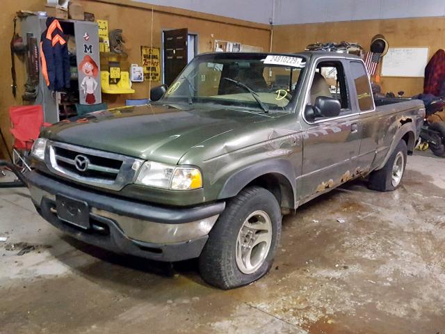 4F4ZR47E52TM09965 - 2002 MAZDA B4000 CAB GREEN photo 2