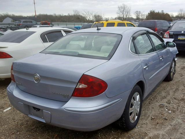 2G4WC582X61253341 - 2006 BUICK LACROSSE C BLUE photo 4