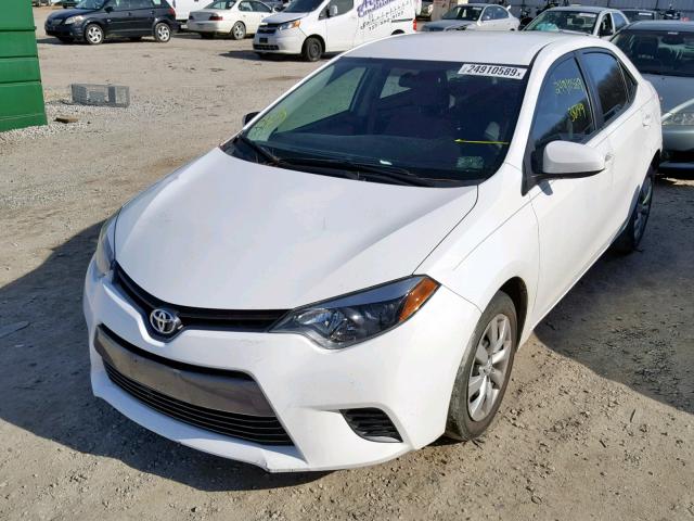 2T1BURHE0FC419062 - 2015 TOYOTA COROLLA L WHITE photo 2