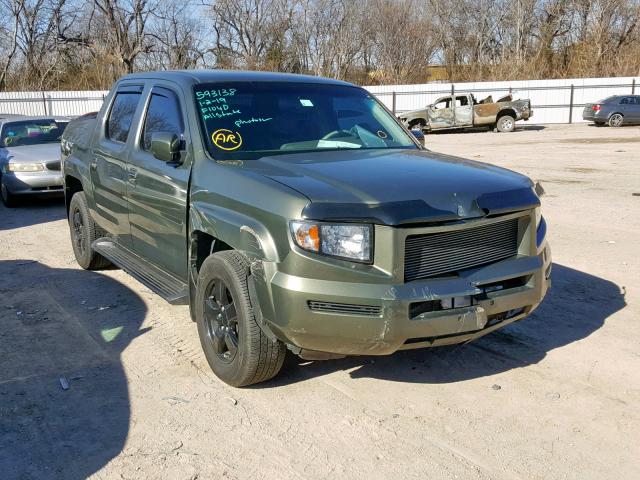 2HJYK16446H510607 - 2006 HONDA RIDGELINE GREEN photo 1