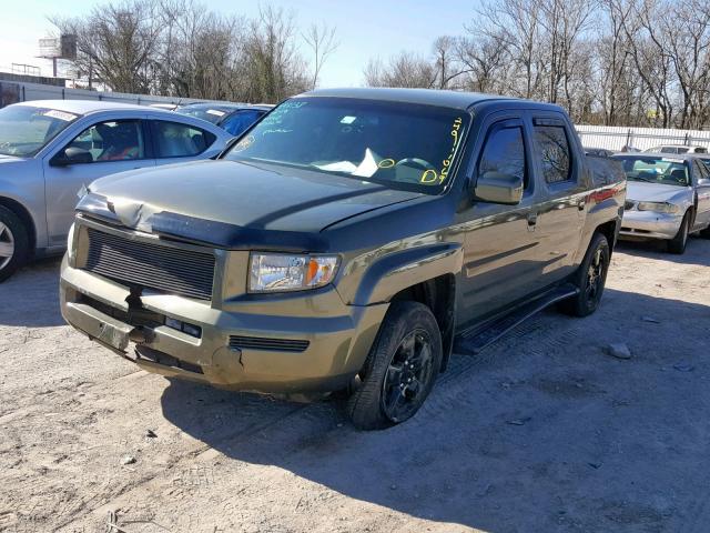 2HJYK16446H510607 - 2006 HONDA RIDGELINE GREEN photo 2