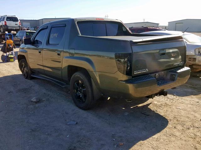 2HJYK16446H510607 - 2006 HONDA RIDGELINE GREEN photo 3