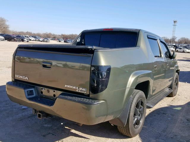 2HJYK16446H510607 - 2006 HONDA RIDGELINE GREEN photo 4