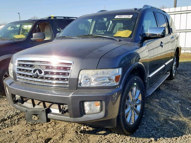 5N3AA08DX8N902763 - 2008 INFINITI QX56 GRAY photo 2