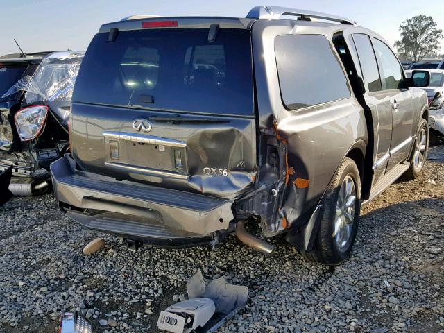 5N3AA08DX8N902763 - 2008 INFINITI QX56 GRAY photo 4