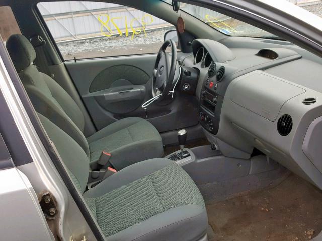 KL2TW52625B308134 - 2005 PONTIAC WAVE LT SILVER photo 5