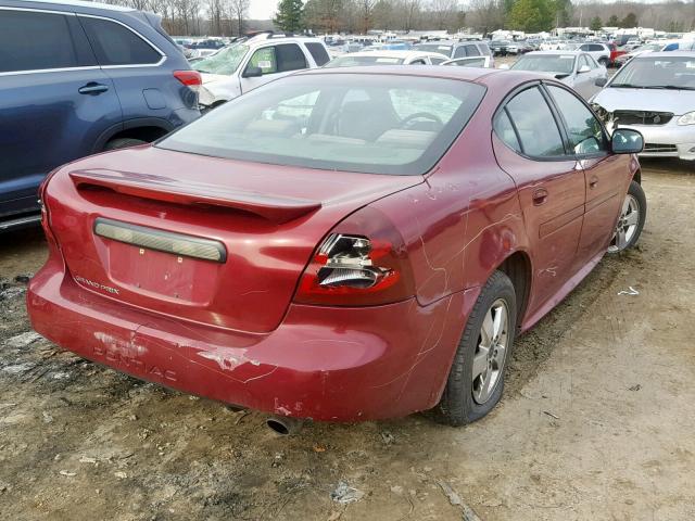 2G2WP522751330610 - 2005 PONTIAC GRAND PRIX MAROON photo 4