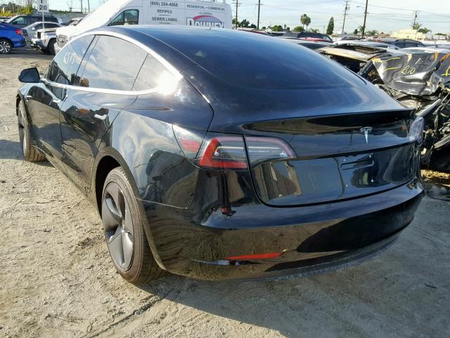 5YJ3E1EA6JF056436 - 2018 TESLA MODEL 3 BLACK photo 3