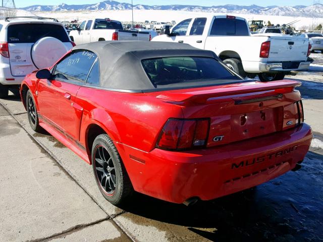 1FAFP45X94F214626 - 2004 FORD MUSTANG GT RED photo 3