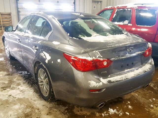 JN1BV7AR4FM408876 - 2015 INFINITI Q50 BASE GRAY photo 3