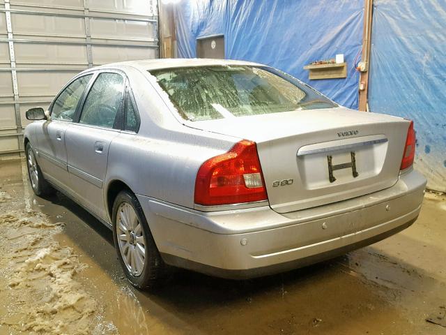 YV1TS592861444605 - 2006 VOLVO S80 2.5T SILVER photo 3