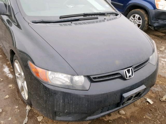 2HGFG12908H553554 - 2008 HONDA CIVIC EXL BLACK photo 9