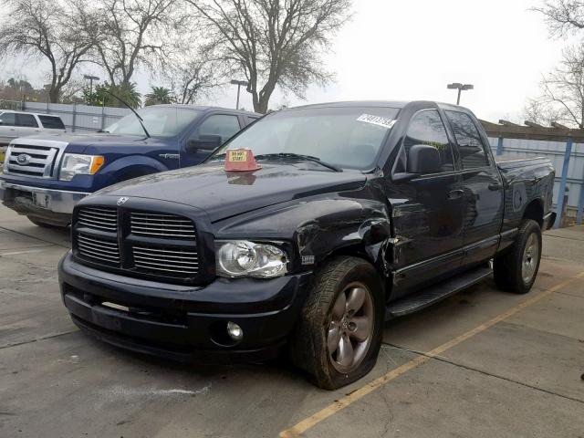 1D7HA18D35S298722 - 2005 DODGE RAM 1500 S BLACK photo 2