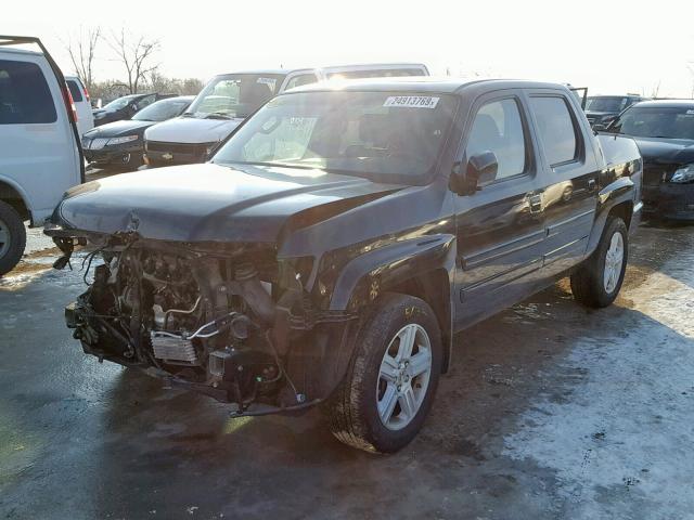 5FPYK1F59AB008307 - 2010 HONDA RIDGELINE BLACK photo 2