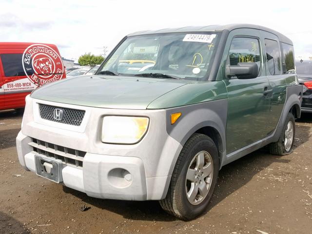 5J6YH285X3L028733 - 2003 HONDA ELEMENT EX GREEN photo 2